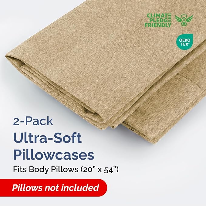 Body Pillowcases Set of 2-20x54 Long Body Pillow Case - Image 2