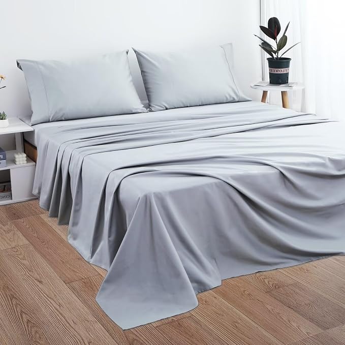2-Pack Cotton King Flat Sheet Only, 600 Thread Count 100% Egyptian Cotton Top - Image 5