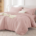 MUXHOMO 5 Pieces Twin Comforter Set, Seersucker Bed in a Bag Twin Size by MUXHOMO