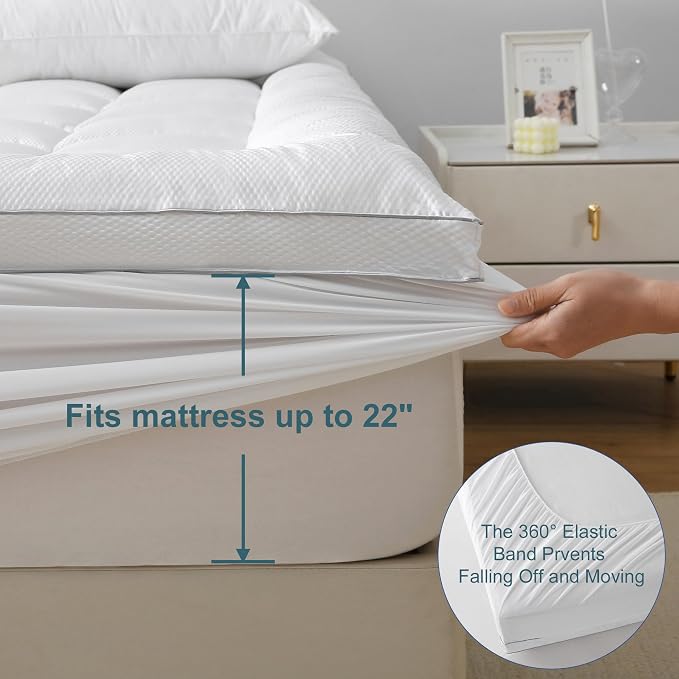 UNILIBRA King Size Mattress Pad Pillow Top Mattress Cover Padded - Image 4