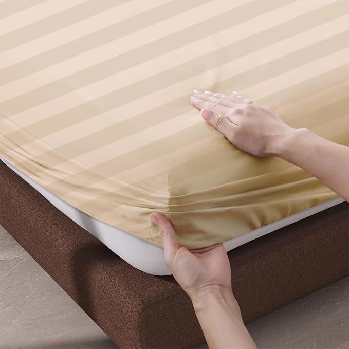 100% Egyptian Cotton Fitted Sheet Queen Size, 600 Thread Count, Single Fitted - Image 5