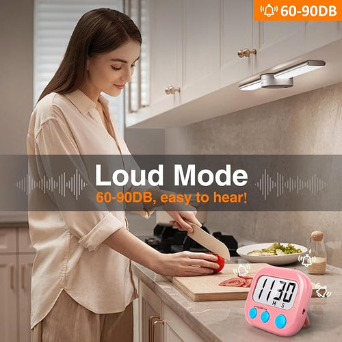 6 Pack Kitchen Timers Loud Ring Digital Timers - Image 2