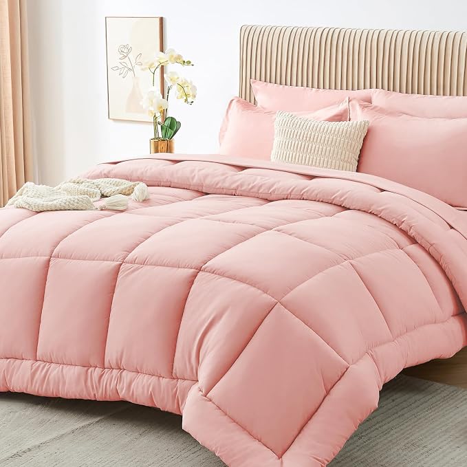 Sasttie Queen Comforter Set, Complete Bedding Set Includes Comforter, Flat Sheet by SASTTIE