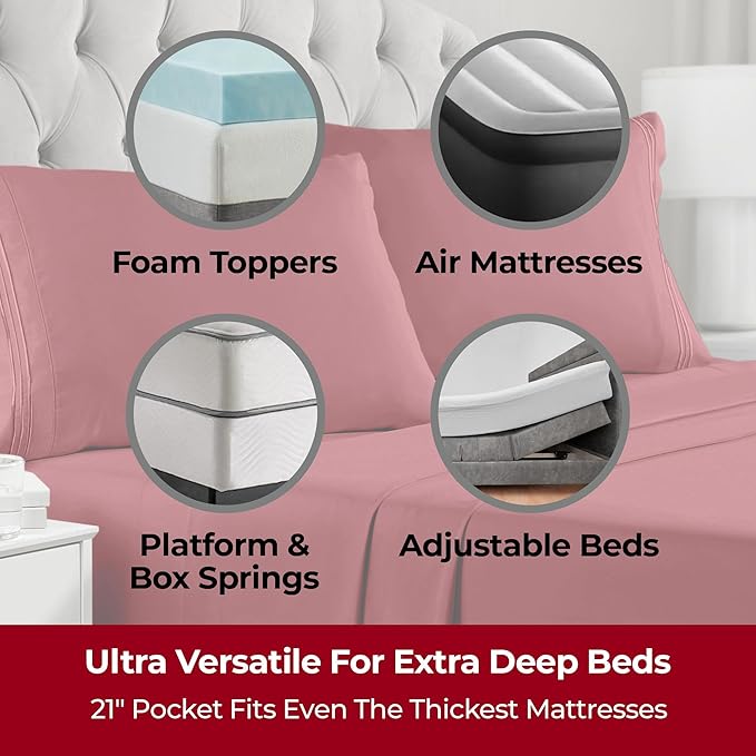 Mellanni Extra Deep Twin Sheets - Image 2