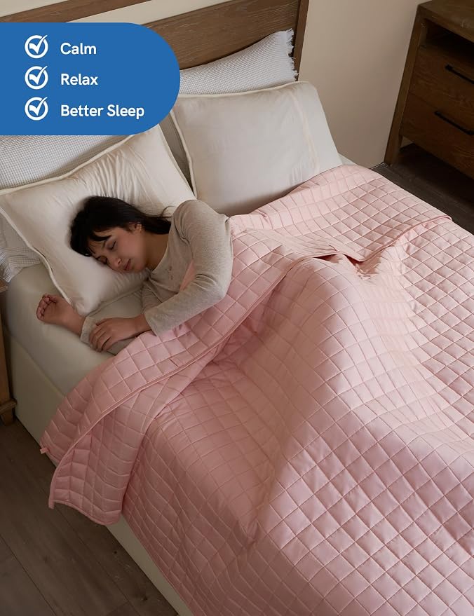 YnM Cooling Weighted Blanket for Adults, 20lbs Heavy Bed Throw for One Person - Image 3