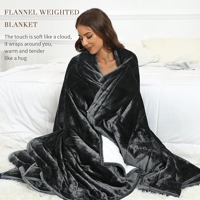 Alomidds Weighted Blanket Queen Size 15lbs 60x80 inches, Soft Plush Fleece - Image 4