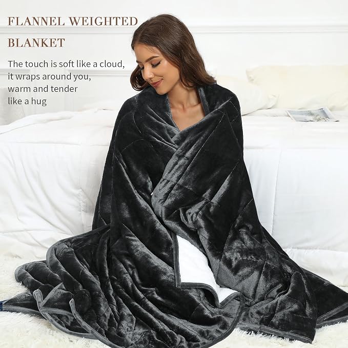 Alomidds Sherpa Fleece Weighted Blanket 12 lbs - Image 5