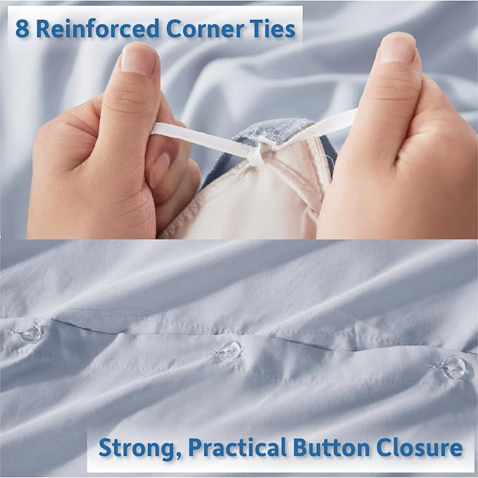 Nestl Ice Blue Duvet Cover Full Size - Image 4