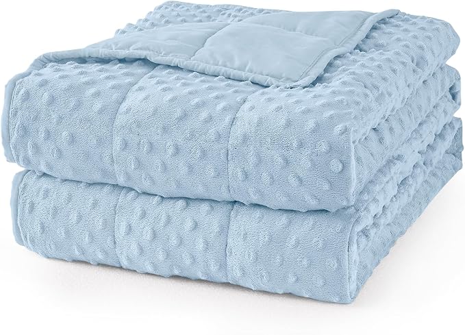 Mr. Sandman Weighted Blanket for Adults, Minky Dots Heavy Blanket for Women by MrSandman
