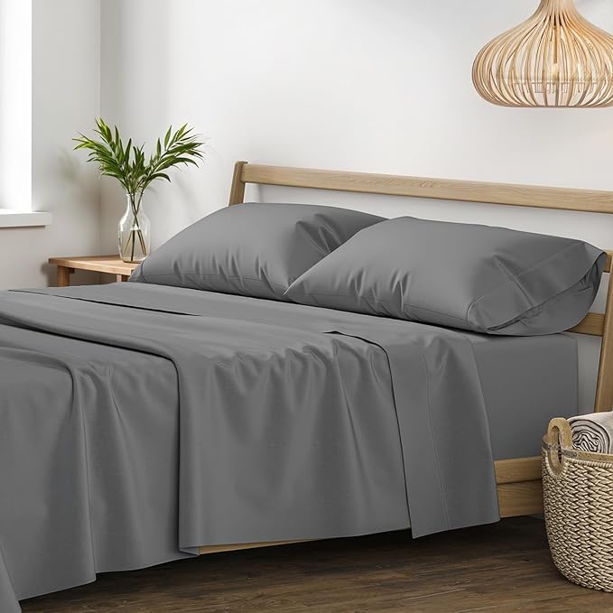 XOOX Linen 100% Egyptian Cotton Sheets California King Size by XOOXLinen