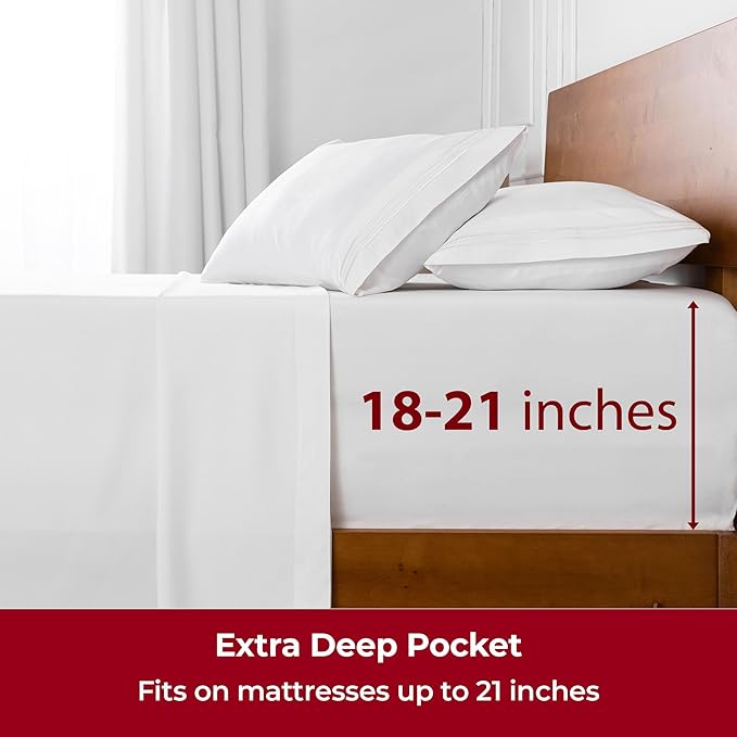 Mellanni Extra Deep California King Sheets - Image 6