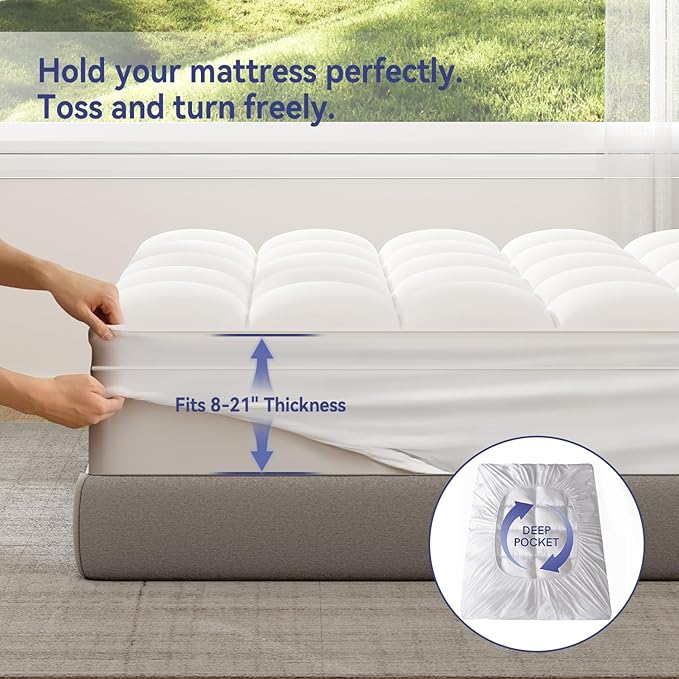 ELEMUSE Full XL Mattress Topper - Image 4