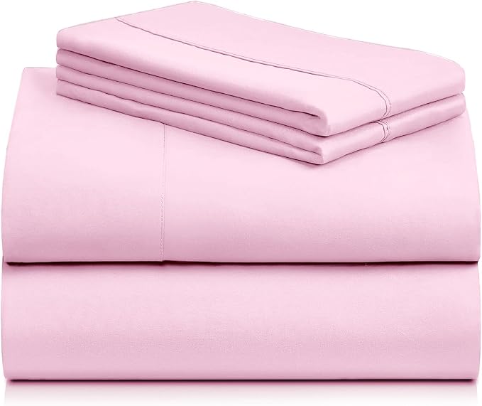 LuxClub 4 PC Sheet Set Bed Sheets Deep Pockets Eco Friendly Wrinkle Free by LuxClub