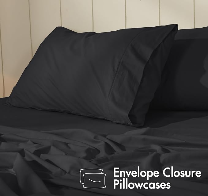 RUVANTI 100% Cotton Sheets – King Size Percale Bedding, Cooling & Breathable - Image 5