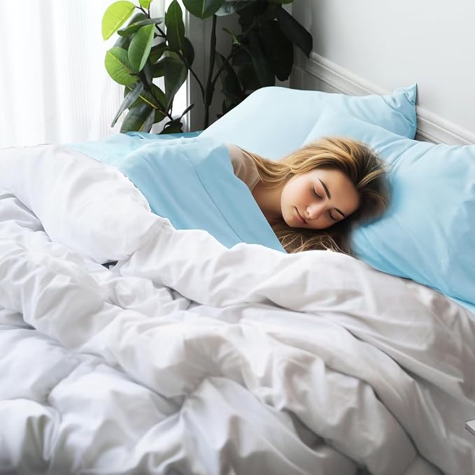 Bamboo Viscose Flat Sheets Only, 400 Thread Count Sateen Weave Twin Size Flat - Image 6