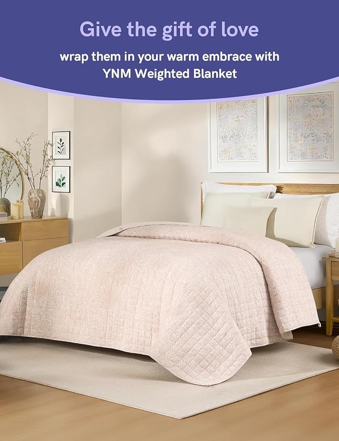 YnM 15lbs Weighted Blanket for Adults, Linen Heavy Bed Throw Blanket - Image 4
