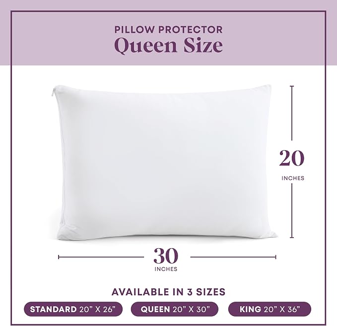 CirclesHome Pillow Protectors 8 Pack Queen Zippered - Image 6