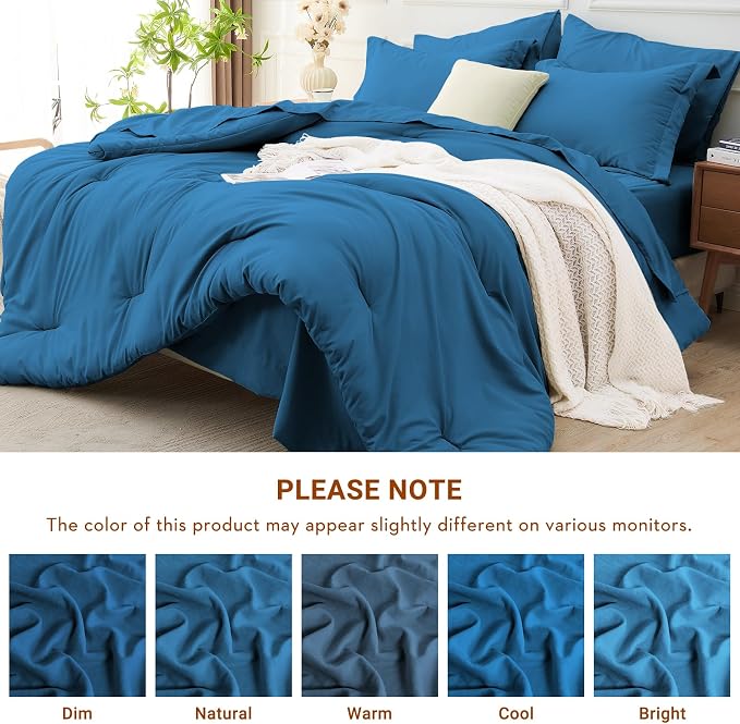 MUXHOMO 5 Pieces Twin XL Comforter Set, Soft Bed in a Bag Twin XL Size - Image 7