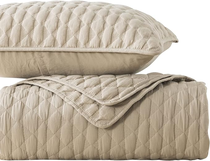 WDCOZY Beige Quilt Twin Size Bedding Sets - Image 9