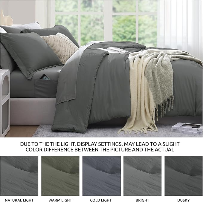 WRENSONGE Full Size Comforter Sets- 7 Pieces Soft Bed in a Bag - Image 7