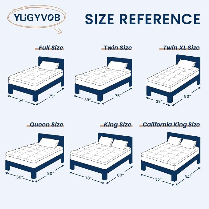 YUGYVOB King Mattress Pad Extra Thick, and Breathable Mattress Topper 8-21" - Image 9