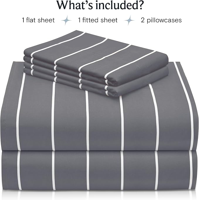 LuxClub 4 PC King Size Sheet Set, Breathable Luxury Bed Sheets, Deep Pockets - Image 2