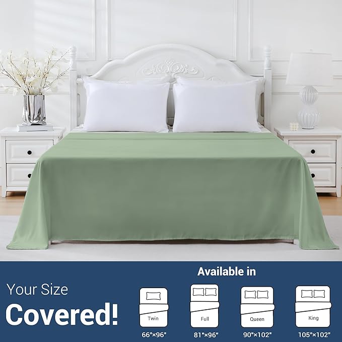 Bulk Full Flat Sheets Only, 6 Pack Quick Sort Top Bed Sheet, Color-Coded Label - Image 5