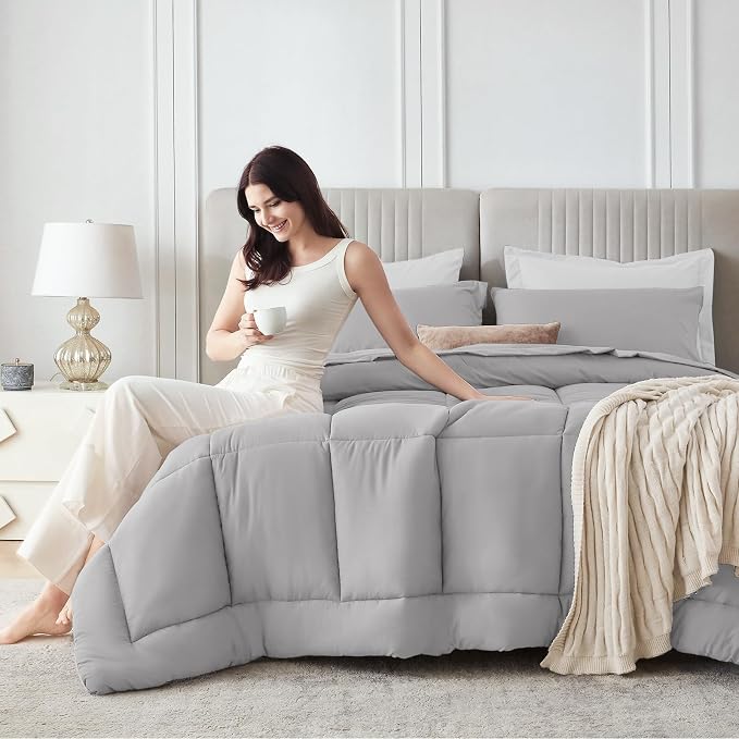 Sasttie King Size Comforter Set, 7 Pieces Bed in a Bag King, Complete Bedding - Image 9