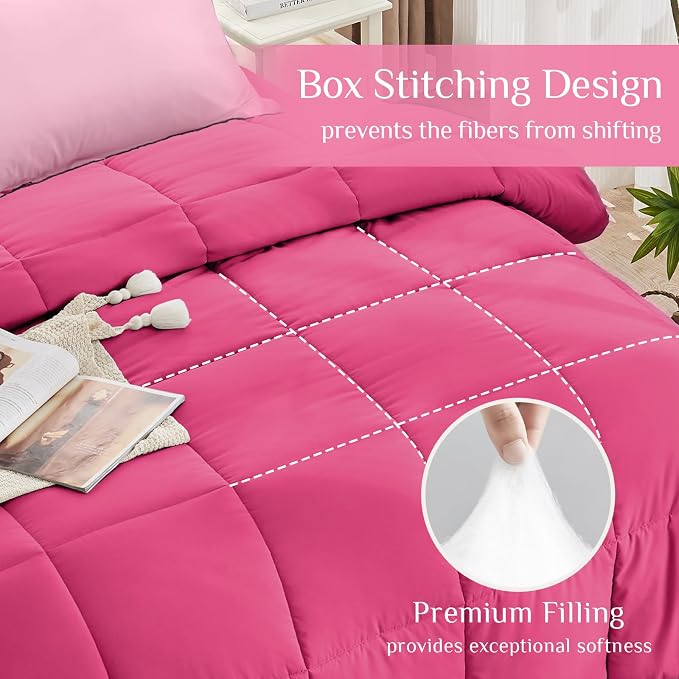 JOLLYVOGUE Twin Comforter Set, Ultra-Soft Bed in a Bag Twin Size 5 Pieces - Image 3