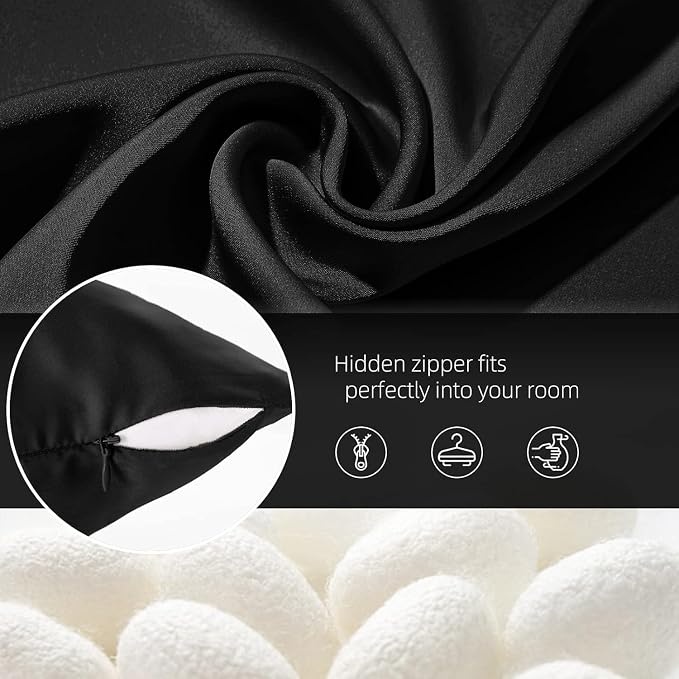 Silk Pillow Cases 2 Pack Mulberry Silk Pillow Cases Soft Breathable Both Sided - Image 6