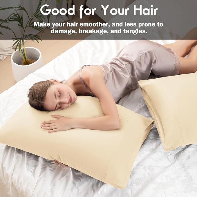 Pillowcases Standard Size 2 Pack, Cooling Viscose from Bamboo Pillow Cases - Image 5