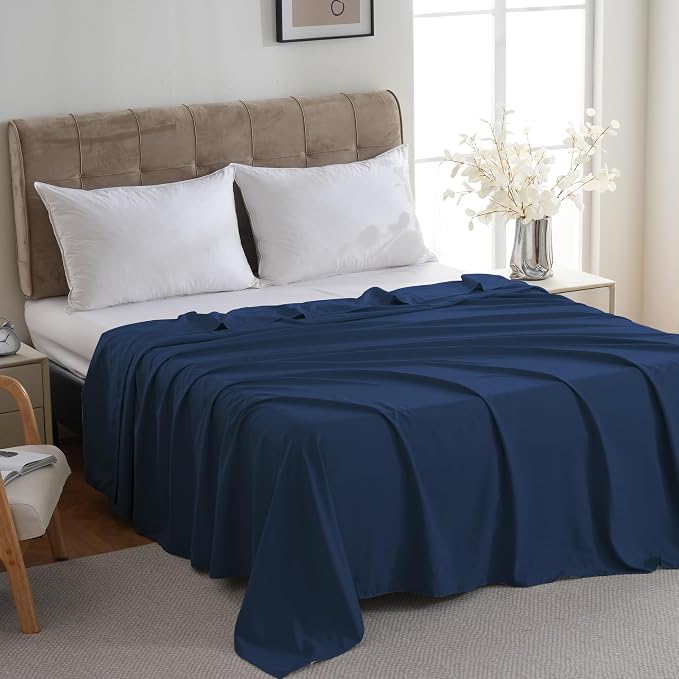 ZPECC Bulk Flat Sheets Only King Size 6 Pack, Easy Sort Top Bed Sheet by - Image 2