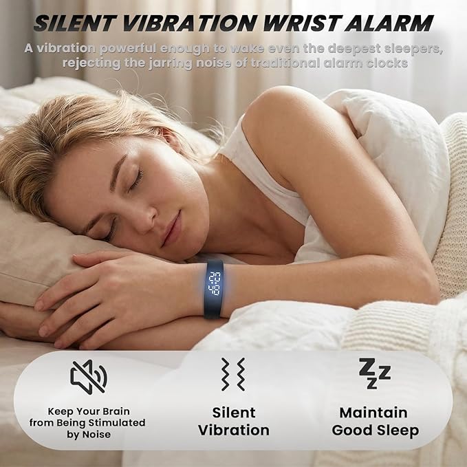 Vibrating Alarm Wristband Wrist Alarm Clock Watch Vibrating Band Vibrates - Image 4
