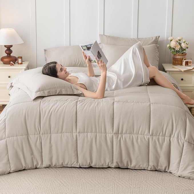 JOLLYVOGUE Queen Comforter Set, Ultra-Soft Bed in a Bag Queen Size 7 Pieces - Image 7