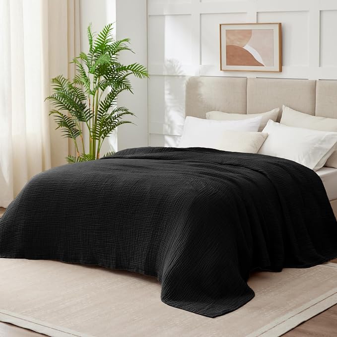 100% Cotton Muslin Blanket 50"x 60", 6 Layers Breathable and Lightweight Cotton - Image 6