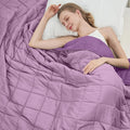 Purple Weighted Blanket for Adults 12lbs, Twin Full Size Cooling Heavy Throw by BETU