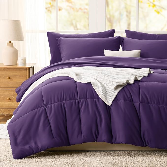CozyLux Full Size Comforter Sets Purple - Image 8
