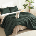 Litanika Forest Green Comforters Oversized King Size, 3 Pieces Lightweight by Litanika