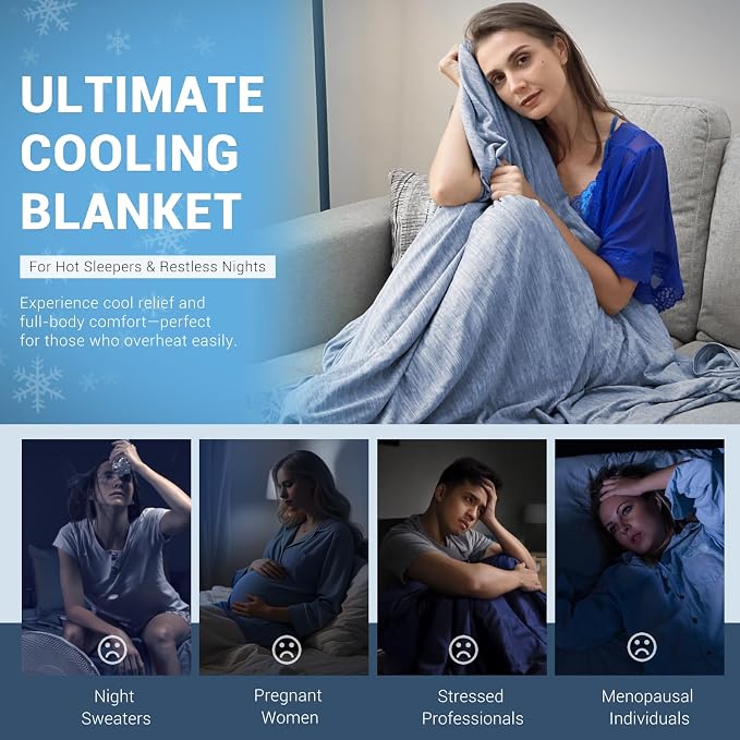 Elegear Revolutionary Cooling Blanket Twin, Absorbs Heat to Keep Body Cool - Image 4
