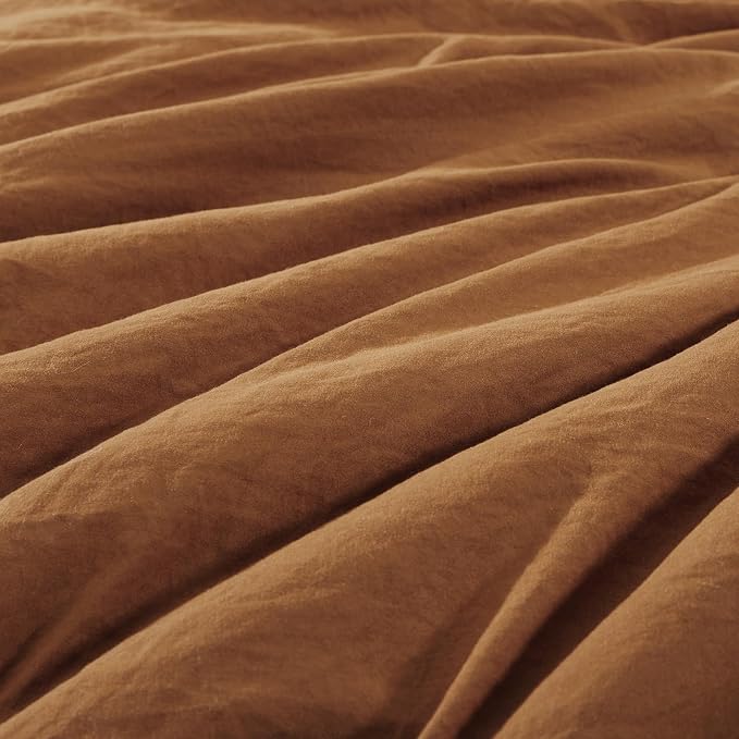 WRENSONGE Terracotta King Comforter Set, 7 Pieces Soft Microfiber King Size - Image 6