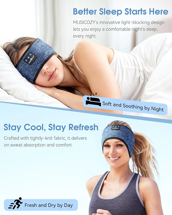 MUSICOZY Bluetooth 5.4 Headband Headphones - Image 2