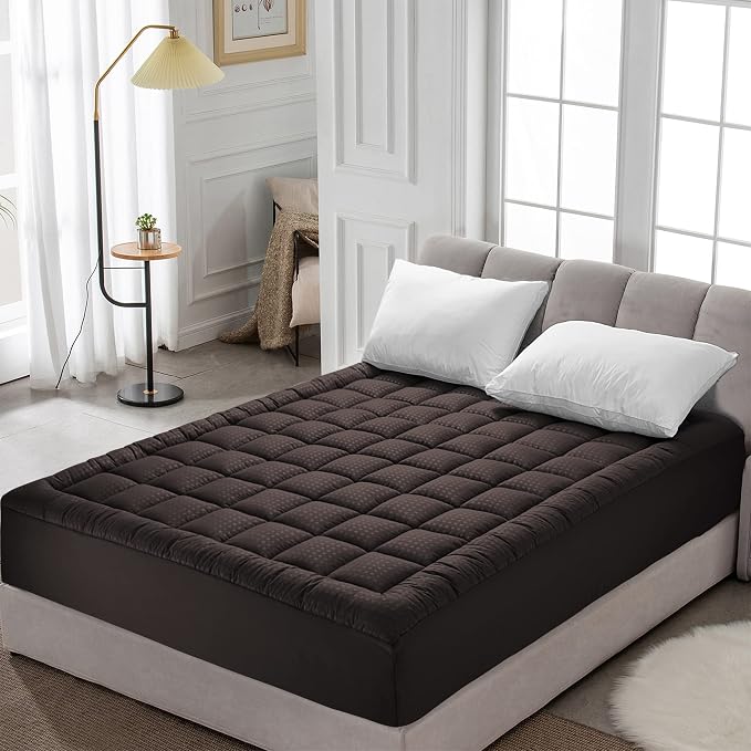 HYLEORY California King Mattress Pad Quilted Fitted Mattress Protector Cooling - Image 7