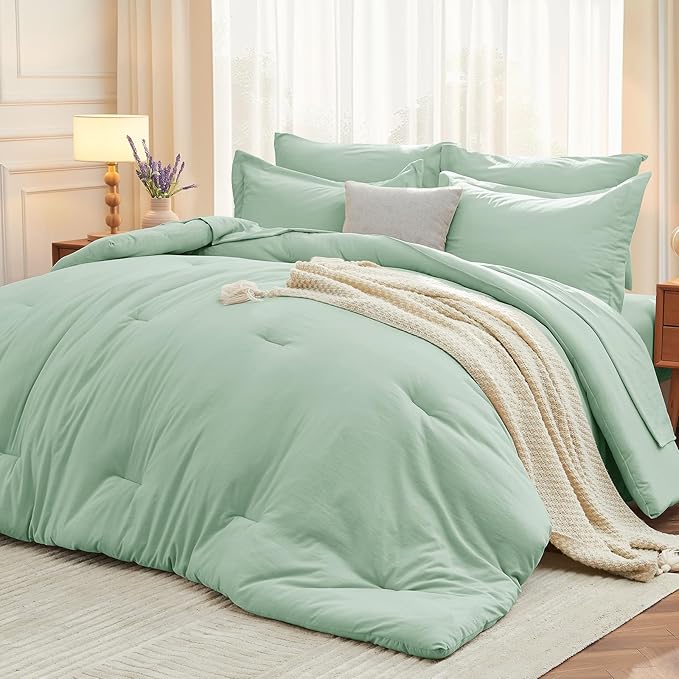 MUXHOMO 5 Pieces Twin XL Comforter Set, Soft Bed in a Bag Twin XL Size by MUXHOMO