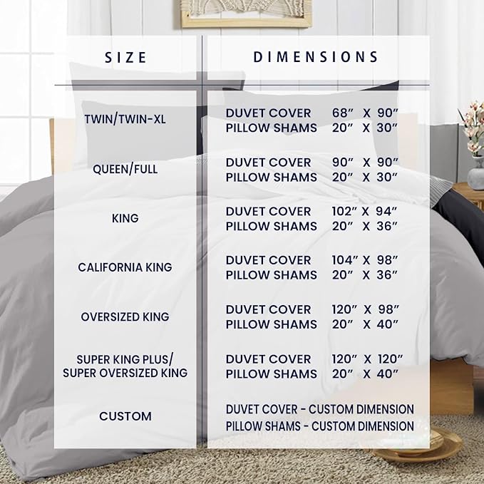 Kotton Culture 120"x98" 1 Pc Oversized King Duvet Cover Only 100% Egyptian - Image 4
