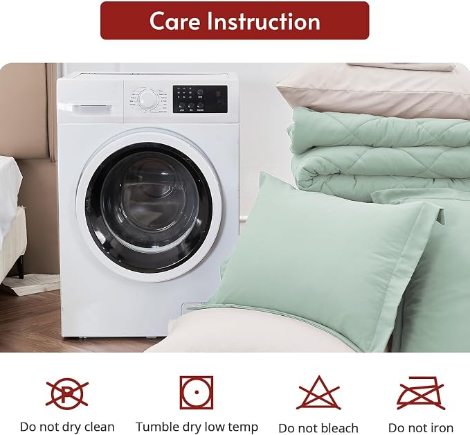 MUXHOMO 5 Pieces Twin XL Comforter Set, Reversible Bed in a Bag Twin XL Size - Image 9