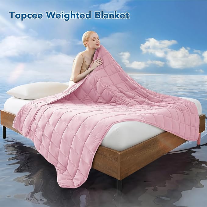 Topcee Weighted Blanket Cooling Throw Heavy Blanket - Image 2