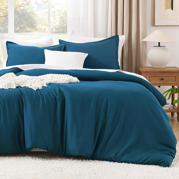 Litanika Teal Twin/Twin XL Comforter Set, 2 Pieces Turquoise Lightweight Solid - Image 2