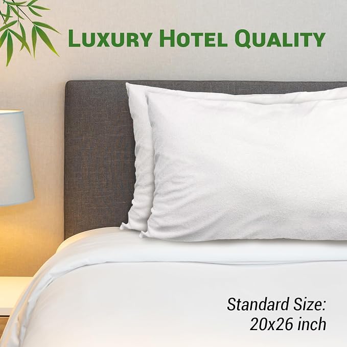 Gogreen Bamboo Rayon Waterproof Pillow Protector, Breathable Case Cover - Image 2