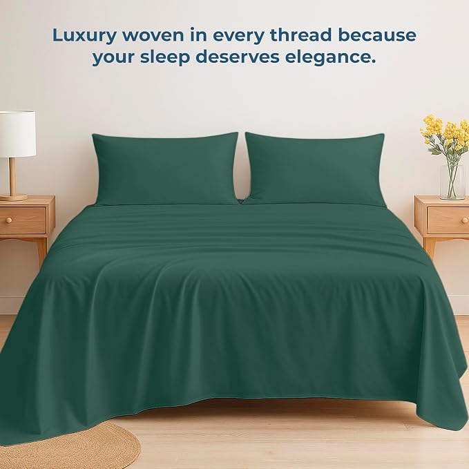 Royale Linens 100% Organic Cotton Twin Flat Sheet Only - Image 6