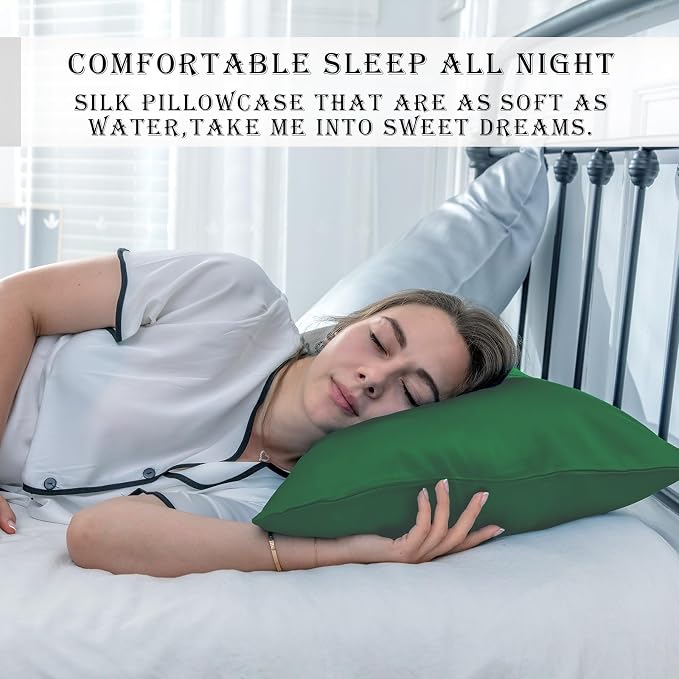 Silk Pillow Cases 2 Pack, Soft Breathable and Sliky Queen Size Pillow Cases Set - Image 6